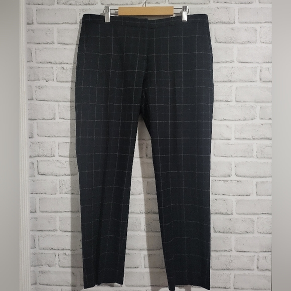 Theory De Modele Cropped Blue Plaid Pants size 8 - Picture 2 of 6